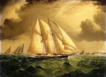 詹姆斯 E 巴特斯沃思 Schooners Racing off Sandy Hook